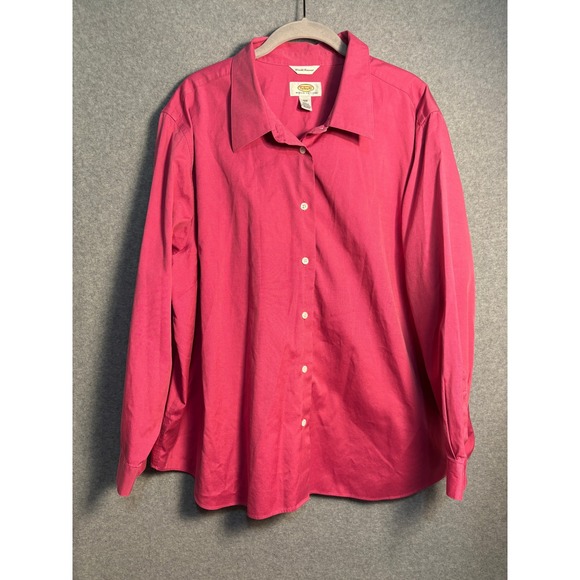 Talbots Tops - Talbots Women's Petites 20W Wrinkle Resistant Button Up Shirt 100% Cotton Pink